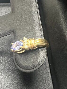 Sapphire Diamond Ring with matching Earrings